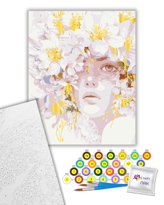 Картина за номерами "Золотисті тичинки" 10190-AC з металізованими фарбами 40х50 см