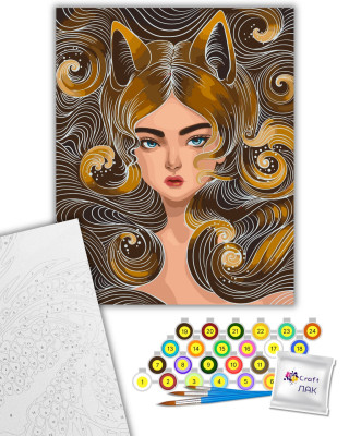 Картина за номерами "Загадкова лисичка" 10101-AC 40х50 см by Polina Skurykhina ©pollypop92