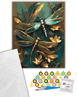 Картина за номерами "Блискучі бабки" з металізованими фарбами 11599-AC 40х50 см