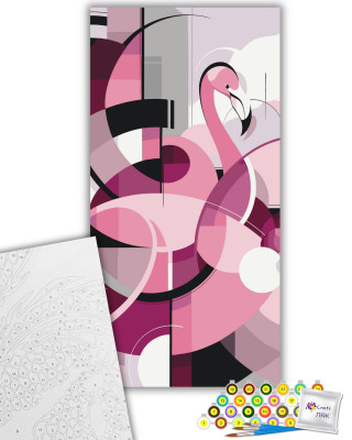 Картина за номерами "Рожевий фламінго" 13063-AC 40х80 см