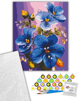 Картина за номерами "Сині фіалки" 13097-AC 40х50 см