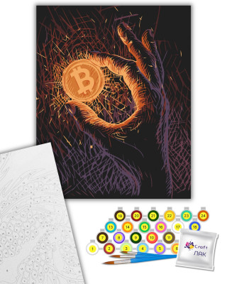Картина за номерами "Біткоін" 16513-AC 40х50 см