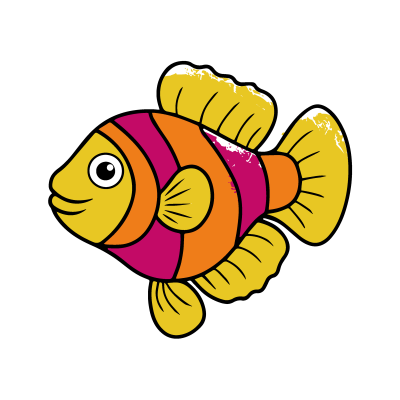 Дитяча розмальовка з пальчиковими фарбами "Смугаста рибка" 15623-АС 25х25 см