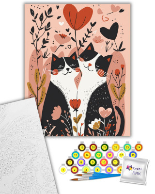 Картина за номерами "Котяче кохання" 11696-AC 40х50 см