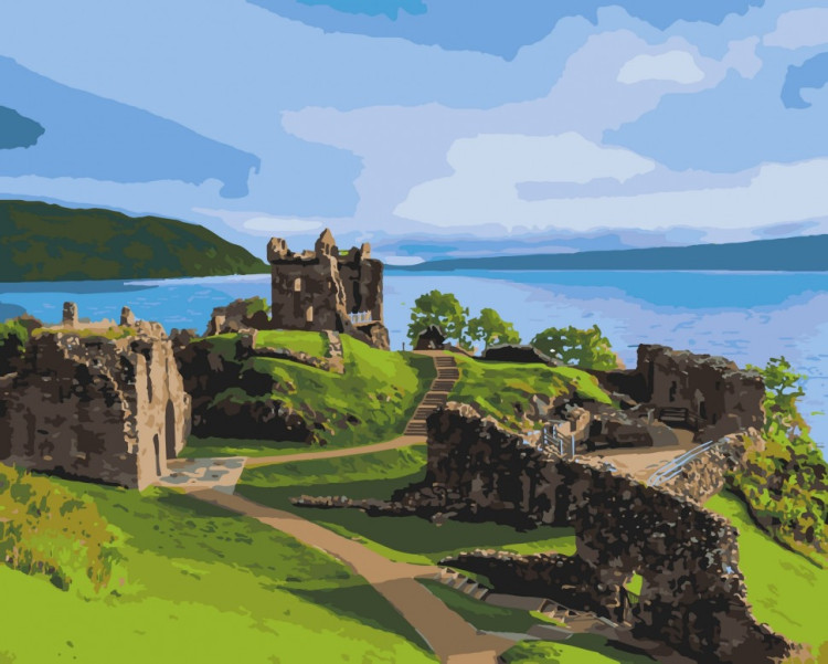 Картина за номерами "Замок Аркарт. Шотландія" 11237-AC 40х50 см