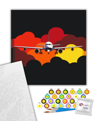 Картина за номерами "Бурхливий політ" 12502-AC 40х40 см