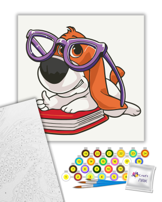 Картина за номерами "Песик Розумник" 15601-AC 30х30 см