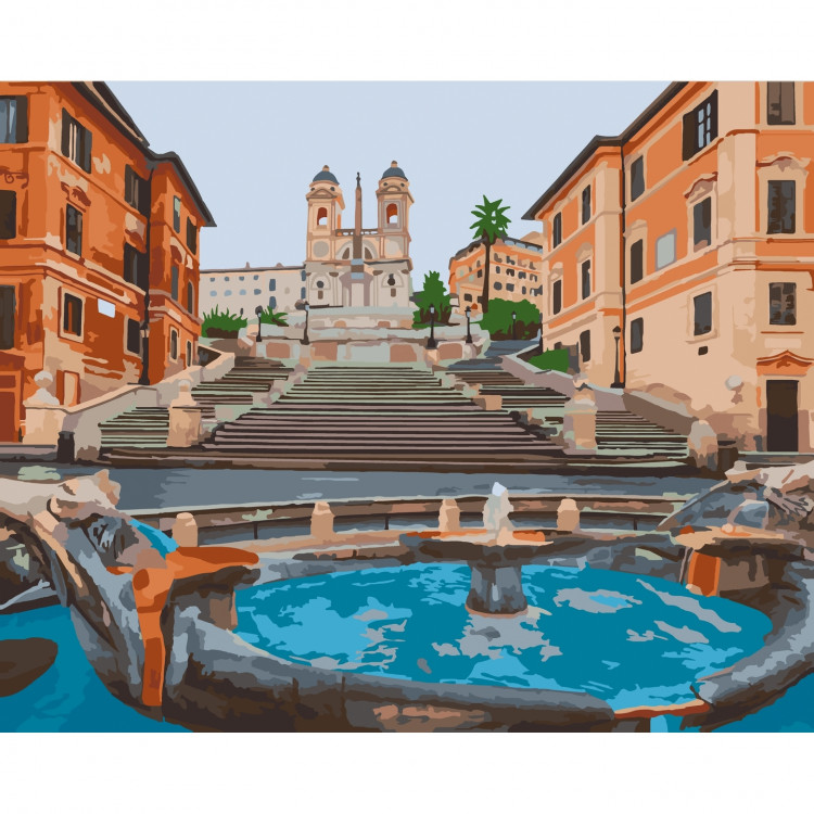 Картина по номерам "Площадь Испании. Рим" 11228-AC 40х50 см