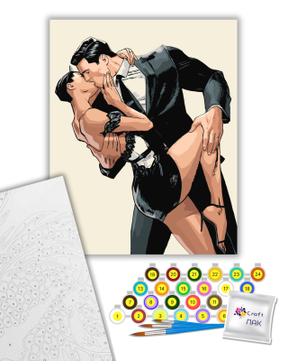 Картина за номерами "Поцілунок по той бік ночі" 16142-AC 40х50 см by ©arttem_illustration