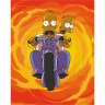 Картина за номерами "Гомер і Барт на байку" 40х50 см 10286-AC
