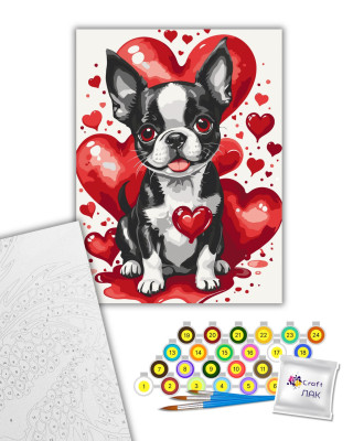 Картина за номерами"Вухастий Валентин" 11701-AC 30х40 см