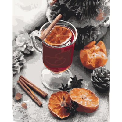 Картина за номерами "Келих глінтвейну" 40*50 см 12134-AC
