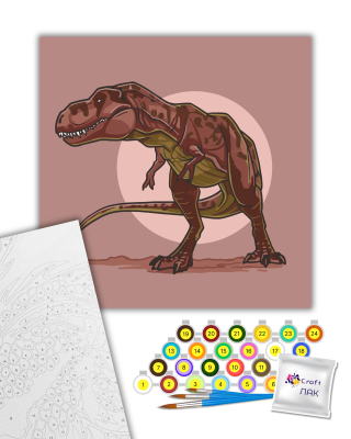 Картина за номерами "Тиранозавр" 15023-AC 30х30 см