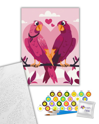 Картини за номерами "Закохані нерозлучники" 11702-AC 30х40 см