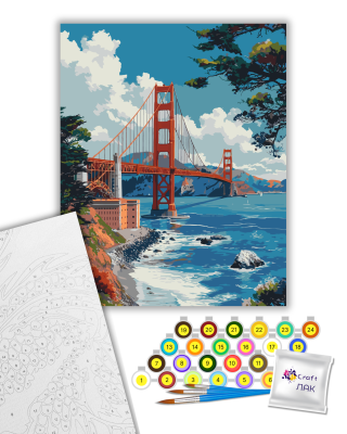 Картина за номерами "Міст «Золота Брама»" 11070-AC 40х50 см