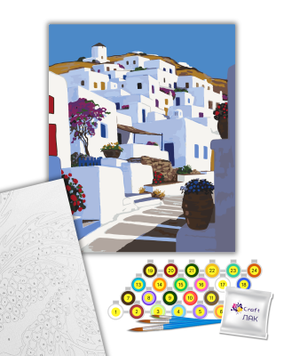 Картина за номерами "Санторіні. Греція" 11238-AC 40х50 см
