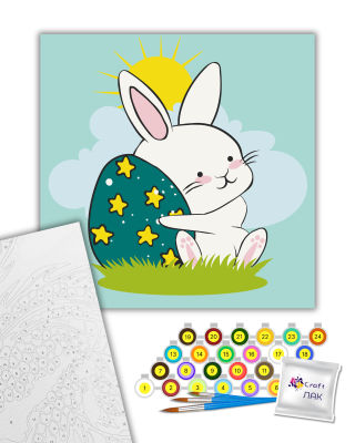 Картина за номерами "Великодній кролик" 15059-AC 30х30 см