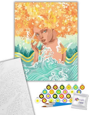 Картина за номерами "Сонячна" з металізованими фарбами 10135-AC 40х50 см by Polina Skurykhina ©pollypop92