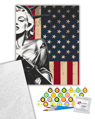 Картина за номерами "Американська Монро" 10318-ACВ 40х50 см в коробці