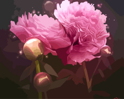 Картина за номерами "Магічні півонії" 40*50 см 12123-AC