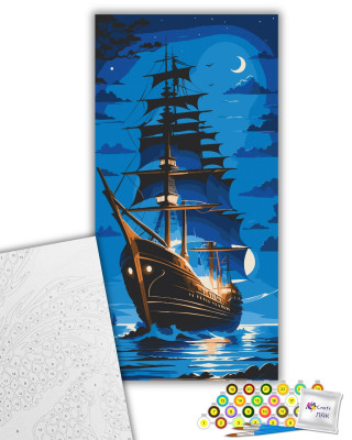 Картина за номерами "Перлина ночі" 10566-AC 40х80 см