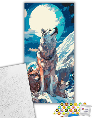 Картина за номерами "Вовки" 11552-AC 40х80 см