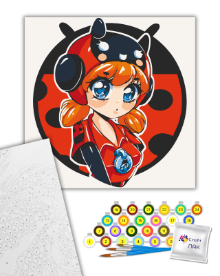 Розпис на полотні "Ladybug Bea" 15546-AC 30х30 см