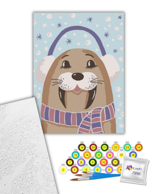 Картина по номерам "Щасливий моржик" 15585-AC 30х40 см