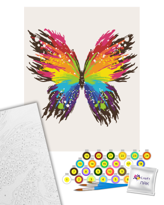 Картина за номерами "Кольоровий метелик" 11647-AC 40х50 см