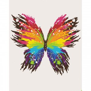 Картина за номерами "Кольоровий метелик" 40х50 см 11647-AC
