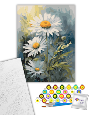 Картина за номерами "Білі ромашки" 13101-AC 40х50 см