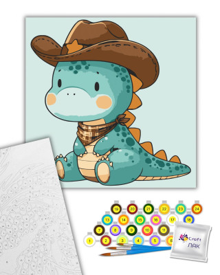 Картина за номерами "Шериф Динозаврик" 15583-AC 30х30 см