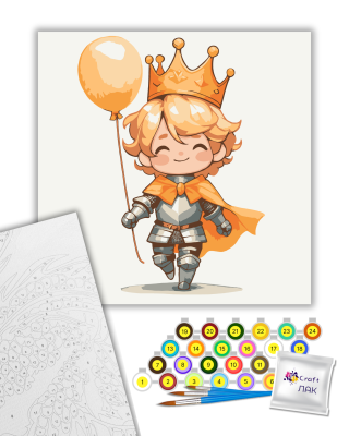 Картина за номерами "Маленький лицар" 15603-AC 30х30 см