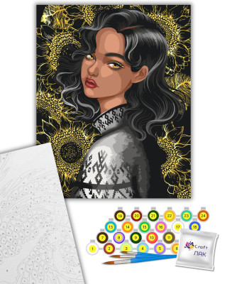 Картина за номерами "Незрівнянна" з металізованими фарбами 10134-AC 40х50 см by Polina Skurykhina ©pollypop92