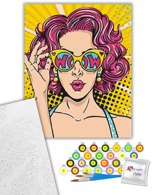 Картина за номерами "Wow girl" 504024-NC 40х50 см