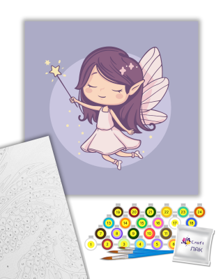 Картина за номерами "Фея Еллі й чарівна паличка" 15650-AC 30х30 см ©arttem_illustration