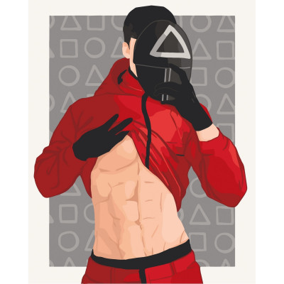 Картина за номерами "Гра в кальмара. Фан арт" 10299-AC 40х50 см