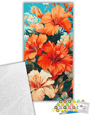 Картина за номерами "Гібіскус" 13073-AC 40х80 см