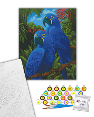 Картина за номерами "Гіацинтові ари" 11518-AC 30х40 см